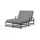 La Jolla Double Chaise in Canvas Natural w/ Self Welt SW401-99-5404 Sunset West