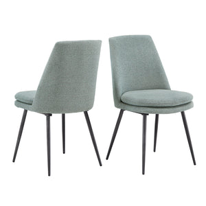 Homelegance By Top-Line Fabrizio Upholstered Dining Chairs (Set of 2) Blue MDF