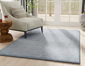 Feizy Rugs Luna Hand Woven Wool Area Rug - Stylish, Stain-resistant, Perfect For High Traffic Spaces & Decor Gray,Blue Wool 5798049fsmk000e10