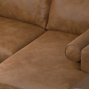 English Elm Morrison Right Sectional Sofa In Rich Caramel Brown Leather - Stylish Comfort For Modern Living B136P159597