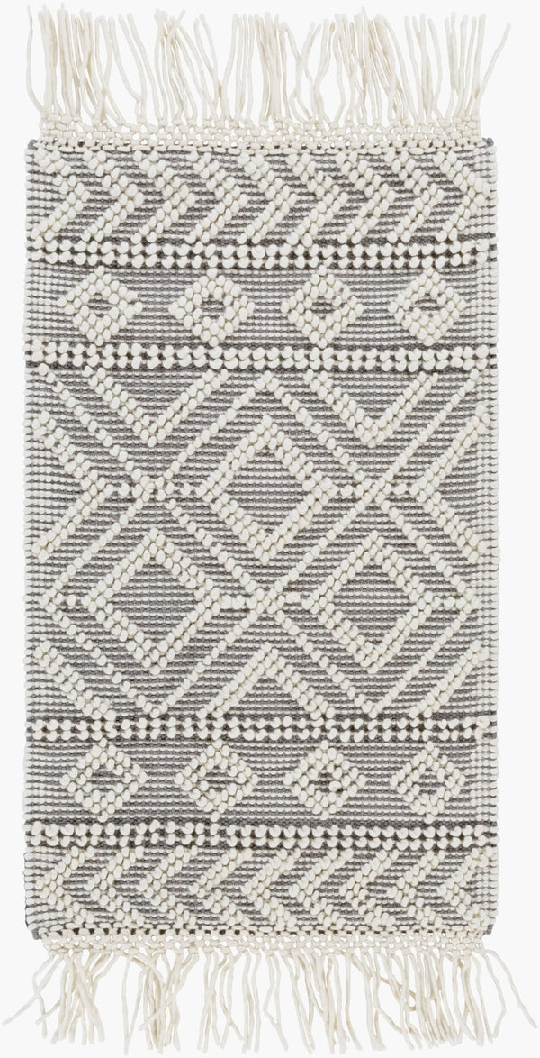 Surya Farmhouse Handwoven Wool Cotton Flatweave Rug with Tassel Border for Entryways FTS2303-23