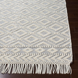 Surya Farmhouse Handwoven Wool Cotton Flatweave Rug with Tassel Border for Entryways FTS2303-23