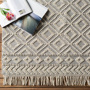 Surya Farmhouse Handwoven Wool Cotton Flatweave Rug with Tassel Border for Entryways FTS2303-23