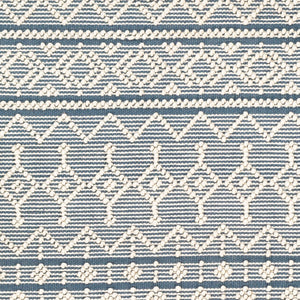 Surya Farmhouse Tassels 2' X 3' Handwoven Rug - Unique Cottage Style With Textured Fringe & Easy Care Blue Wool,Cotton Fts2304-23