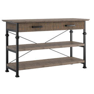 Homelegance By Top-Line Rafferty Industrial Rustic Media TV Stand Brown Poplar