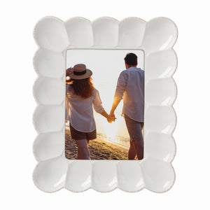 Lenox French Perle Scallop 5x7 Frame White, OFF WHITE STONEWARE 895082