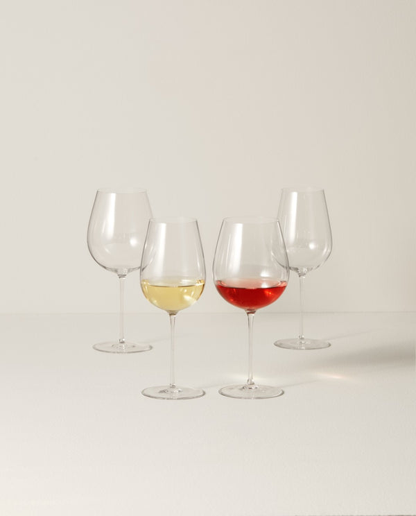 Lenox Signature Series Warm & Cool Region Wine Glasses, 4- Piece. Set Clear, NO COLOR GLASS,CRYSTAL 893812