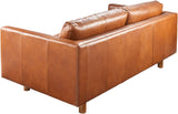 Fitz FTZ-001 34"H x 75"W x 39"D Sofa FTZ-001  Upholstery: Brown; Base: Dark Brown Surya