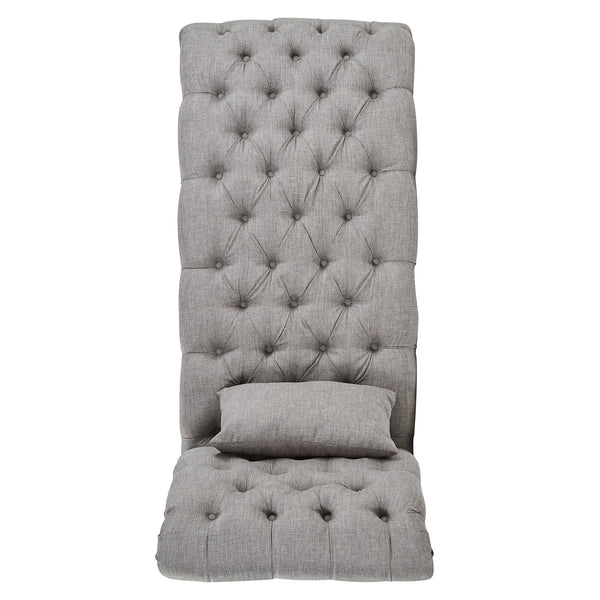 Homelegance By Top-Line Pietro Tufted Oversized Chaise Lounge Grey Linen