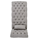 Homelegance By Top-Line Pietro Tufted Oversized Chaise Lounge Grey Linen