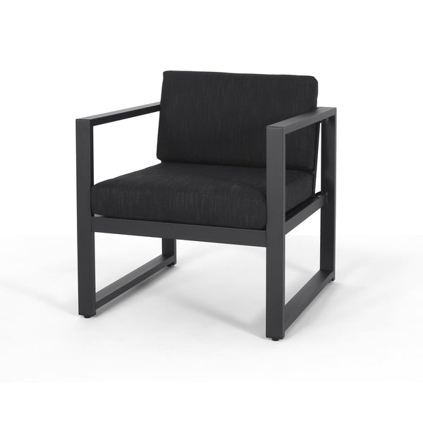 English Elm Christopher Knight Home® - NAVAN Dark Gray Club Chair with Aluminum Frame, Water-Resistant Cushions, Modern Outdoor Comfort 57716.00NS