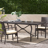 Christopher Knight Home® - Noble House - Costa Mesa Outdoor Multibrown Wicker Dining Table