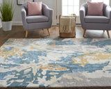 Feizy Rugs Everley Wool Hand Tufted Casual Rug Gray/Blue/Gold 12' x 15'