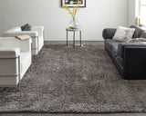 Feizy Rugs Darian Polyester Machine Made Casual Rug Gray 9' x 12'