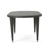 Christopher Knight Home® - Noble House - Dominica Outdoor 69 Inch Grey Wicker Oval Dining Table