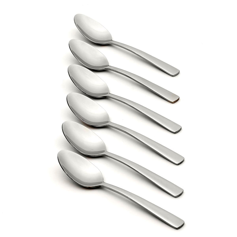 Lenox Oneida Nocha Everyday Flatware Cocktail Spoons, Set of 6 Metallic, STAINLESS METAL H098006I