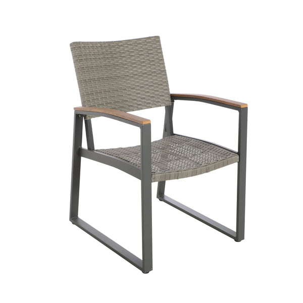 English Elm Christopher Knight Home® - Glasgow Stylish Grey Rattan Dining Chair - Weather-Resistant, Modern Comfort For Outdoor Spaces 62759.00PEGMGRY