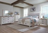 Parker House Americana Modern Bedroom Queen Shelter Bed Cotton Poplar Solid, Birch Veneers BAME#1250-3-COT