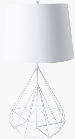 Surya Fuller 29" Accent Table Lamp - Modern Linen & Metal Design For Timeless Home Decor Enhancement Body, White,Finial, White,Harp, Metallic ,Nickel Iron,Linen Ful101-tbl