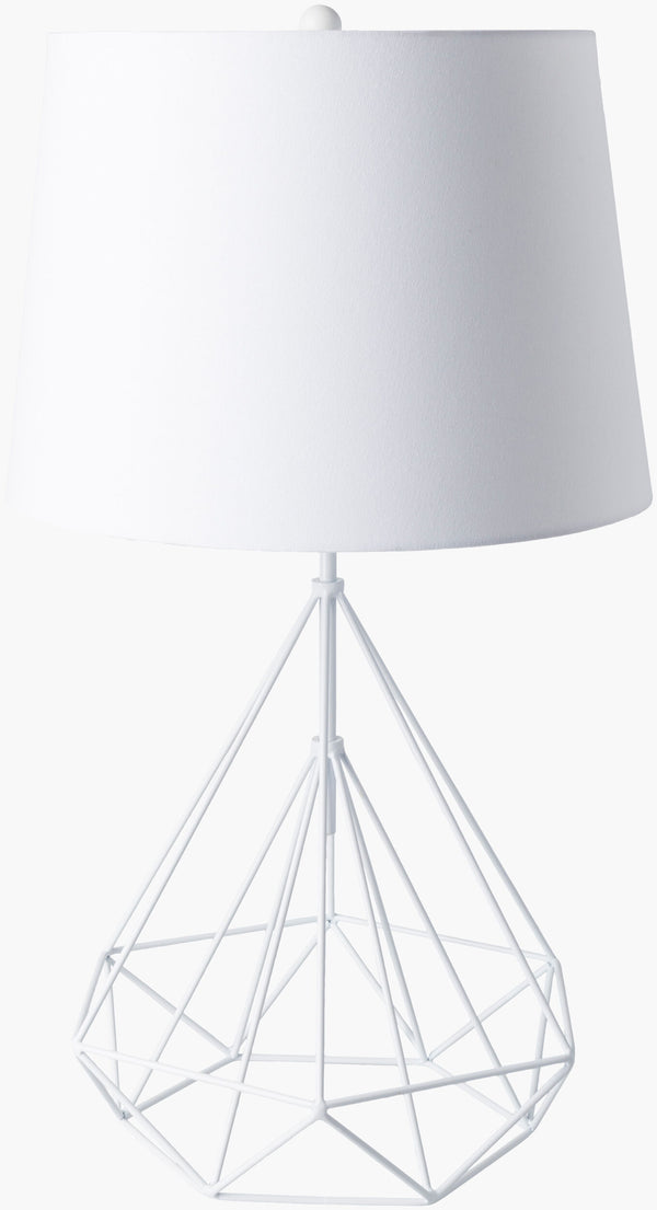 Surya Fuller 29" Accent Table Lamp - Modern Linen & Metal Design For Timeless Home Decor Enhancement Body, White,Finial, White,Harp, Metallic ,Nickel Iron,Linen Ful101-tbl