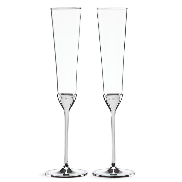 Lenox Kate Spade Take The Cake 2-Piece Champagne Flute Set Clear, SLVR PLATE MULTI 854777
