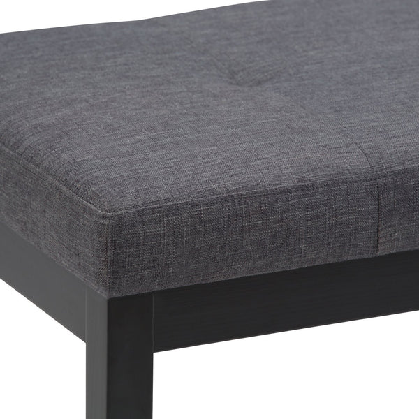 English Elm Lacey Tufted Ottoman Bench - Stylish Slate Grey Upholstered Seating For Modern Home Décor B136P159211