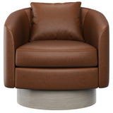 Bernhardt Camino Leather Swivel Chair 202-202 Taupe N5712SL_202-202 Bernhardt