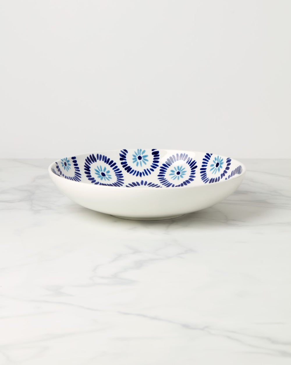 Lenox Kate Spade Floral Way Low Serving Bowl Blue, WHITE PORCELAIN 893513