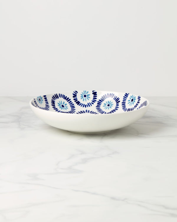 Lenox Kate Spade Floral Way Low Serving Bowl Blue, WHITE PORCELAIN 893513
