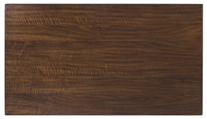 Hooker Furniture Archives Counter-Height Gathering Table With Walnut & Oak Veneers, Solid Wood Edge, Drawer Storage 6123-75206-89