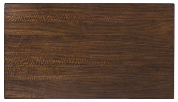 Hooker Furniture Archives Counter-Height Gathering Table With Walnut & Oak Veneers, Solid Wood Edge, Drawer Storage 6123-75206-89