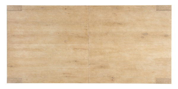 Hooker Furniture Retreat Sand Dune Rectangle Dining Table With 22" Removable Leaf, Oak-Veneer Top & Block Legs 6950-75200-80