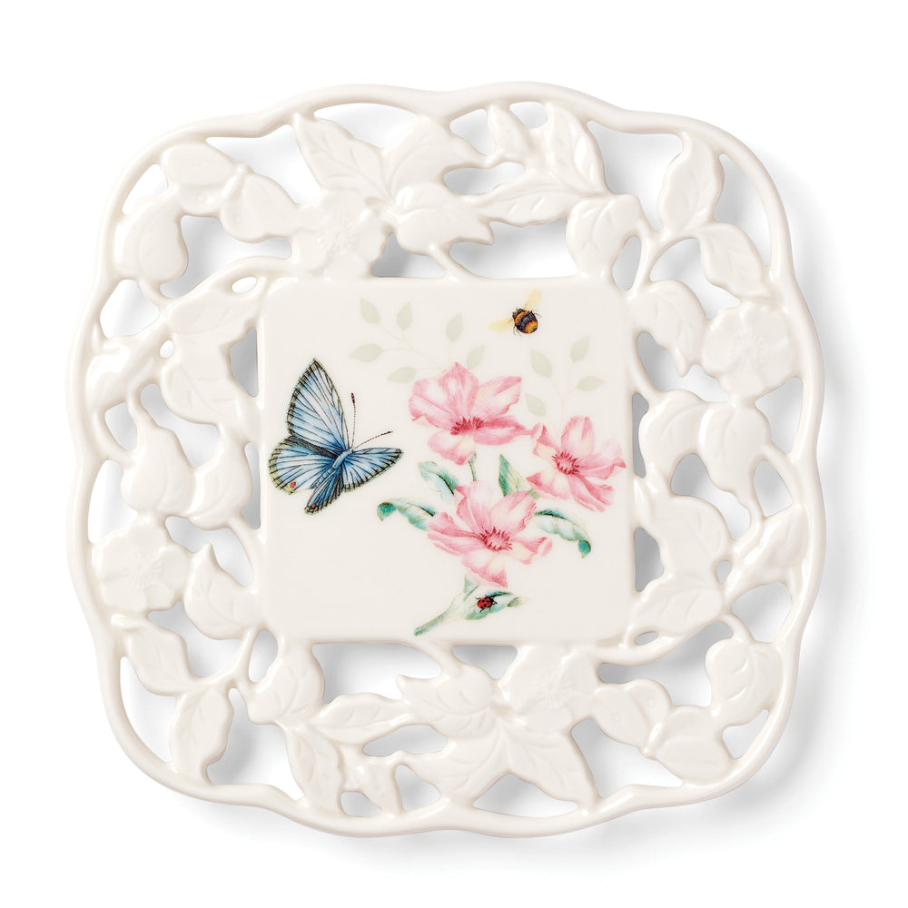 Lenox Butterfly Meadow Trivet Multi, WHITE PORCELAIN 888268