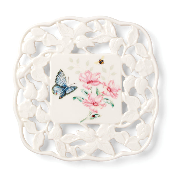 Lenox Butterfly Meadow Trivet Multi, WHITE PORCELAIN 890446