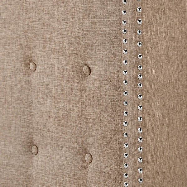 Homelegance By Top-Line Harlyn Linen Wingback Headboard Beige Linen