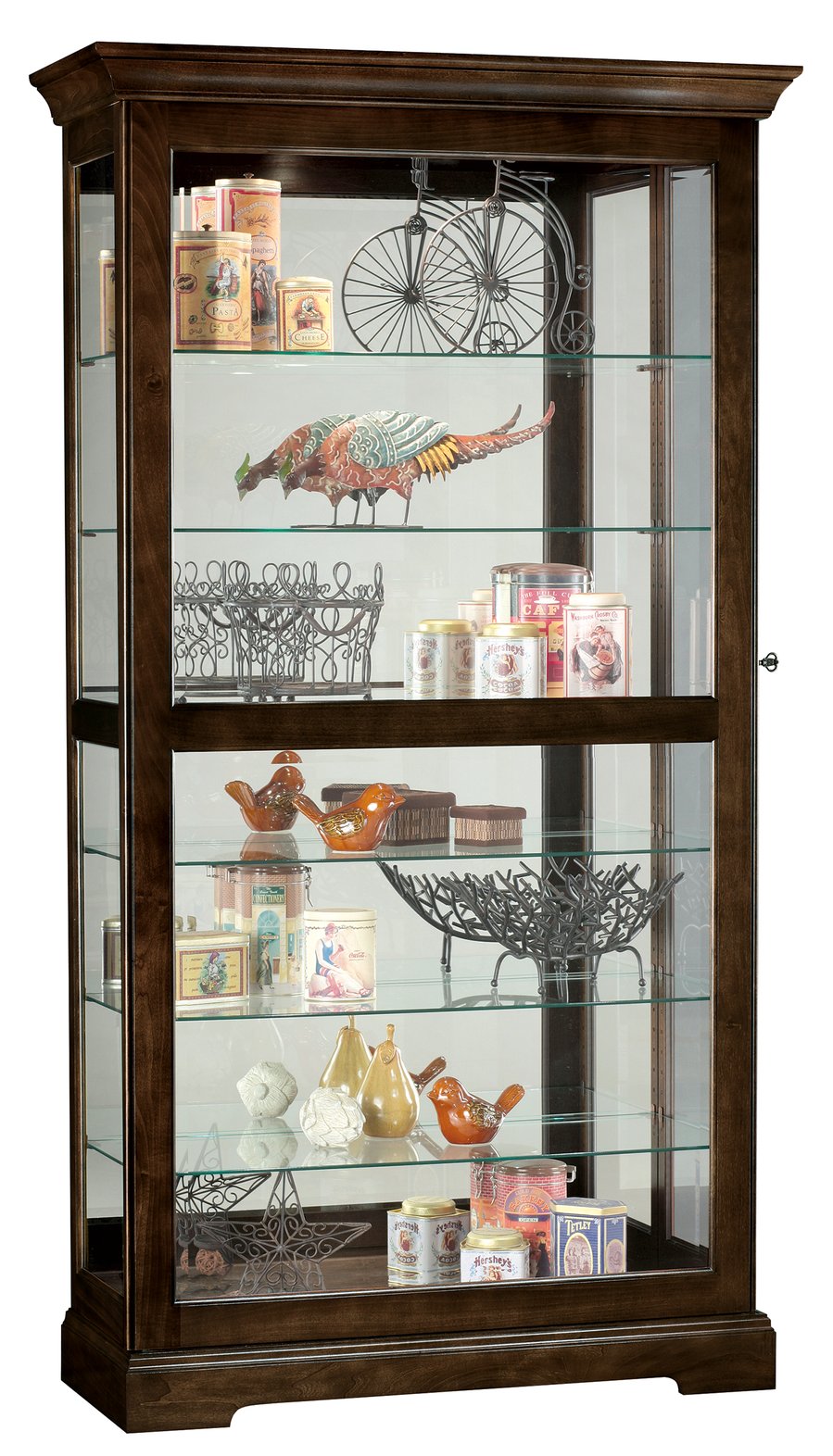 Hekman Furniture 680536 Tyler Iii Curio Cabinet - Elegant Display, Interior Lighting & Adjustable Glass Shelves Espresso Tyler Iii Curio Cabinet 680536