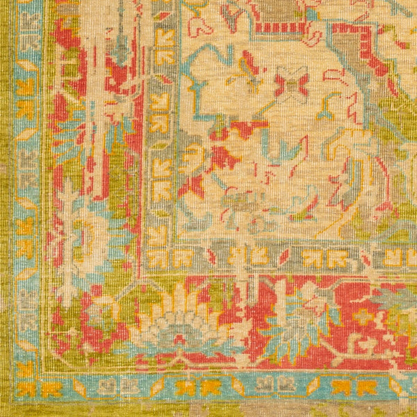 Surya Festival Handcrafted 2' X 3' Traditional Wool Rug With Fringe - Timeless Elegance For Any Space Olive Nz Wool Fvl1000-69