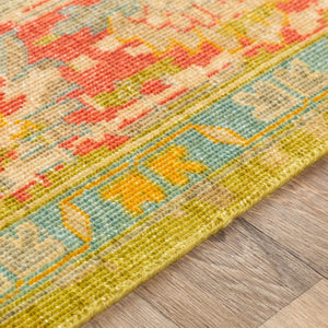 Surya Festival Handcrafted 2' X 3' Traditional Wool Rug With Fringe - Timeless Elegance For Any Space Olive Nz Wool Fvl1000-69