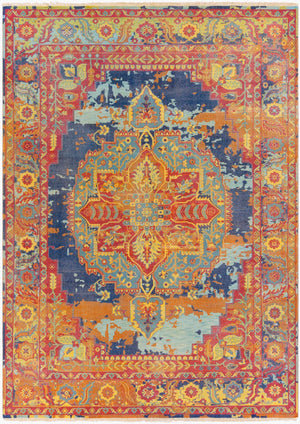 Surya Festival Handcrafted 2' X 3' Traditional Wool Rug With Fringe - Timeless Elegance For Any Space Rose Nz Wool Fvl1002-811