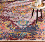 Festival FVL-1004 8' x 11' Handmade Rug FVL1004-811  Burgandy, Lilac, Medium Gray, Light Olive, Blue, Purple Surya