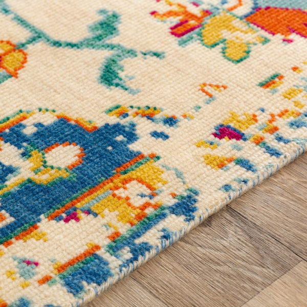 Surya Festival Handcrafted 2' X 3' Traditional Wool Rug With Fringe - Timeless Elegance For Any Space Light Beige Nz Wool Fvl1006-23