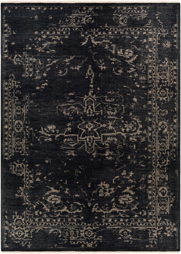 Festival FVL-1010 8' x 11' Handmade Rug FVL1010-811  Black, Gray, Cream Surya