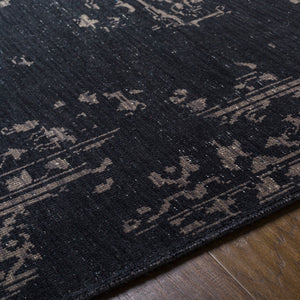 Surya Festival Handcrafted 2' X 3' Traditional Wool Rug With Fringe - Timeless Elegance For Any Space Black Nz Wool Fvl1010-23