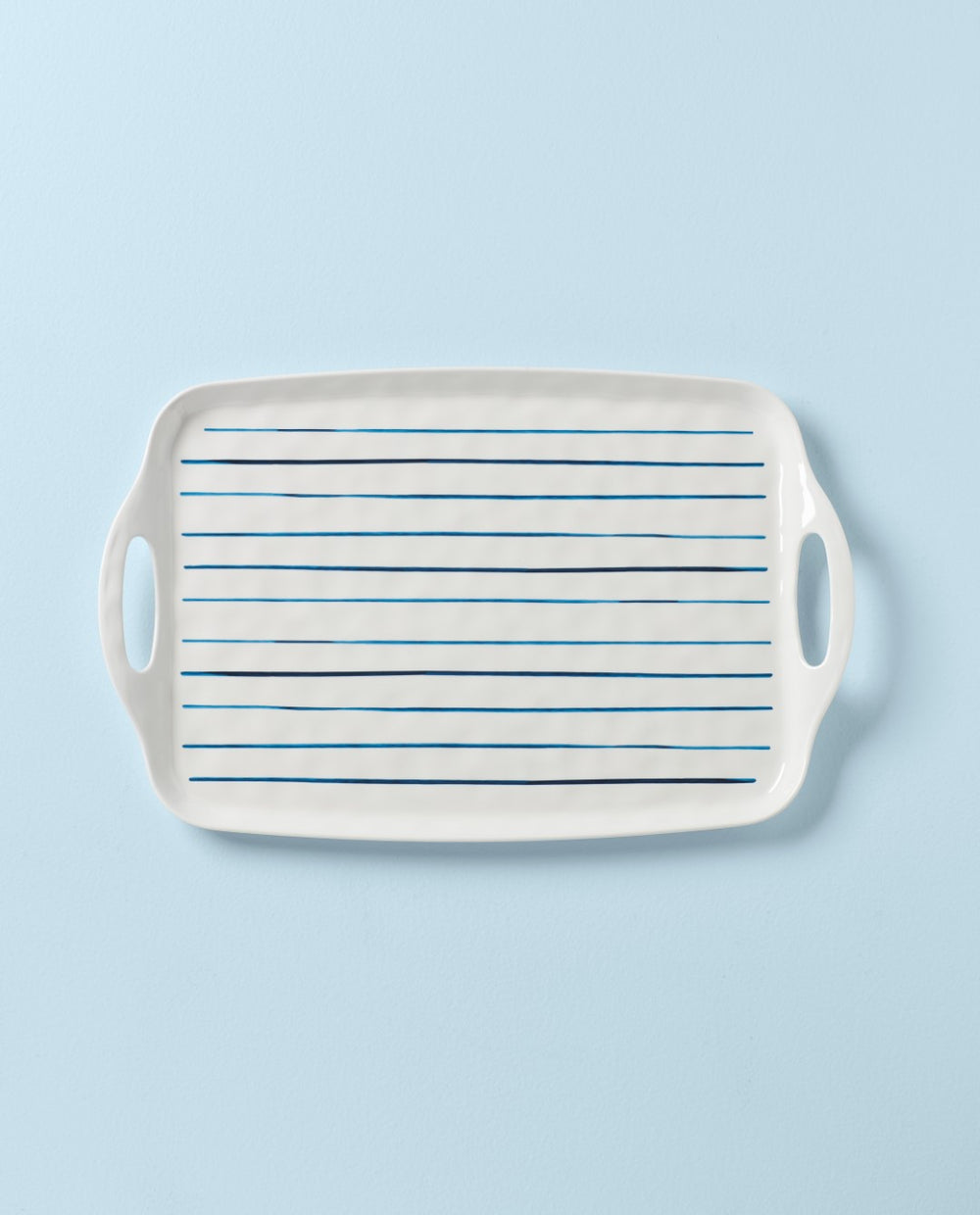 Lenox Blue Bay Melamine Handled Platter Multi, WHITE MELAMINE 895239