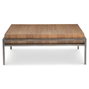 Bernhardt Bernhardt Collins Walnut Top Cocktail Table with Black Oxide Metal Base for Living Rooms 573013
