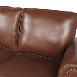 Christopher Knight Home® - Noble House - Lawton Contemporary Faux Leather Loveseat with Nailhead Trim