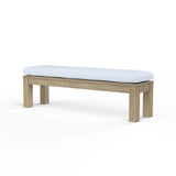 Coastal Teak Dining Bench in Canvas Natural, No Welt SW5501-BNCH-5404 Sunset West