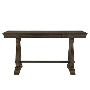 Homelegance By Top-Line Demar Wire Brushed Oak Finish 1-Drawer Writing Desk Oak Pine