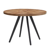 Fabrizio Oak Top Black Finish Dining Table