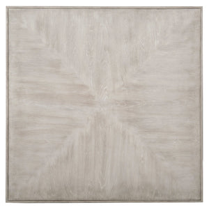 Bernhardt Bernhardt Landers Square Cocktail Table — Cerused Greige White Oak, Inverted Base, Geometric Top On Casters 534011